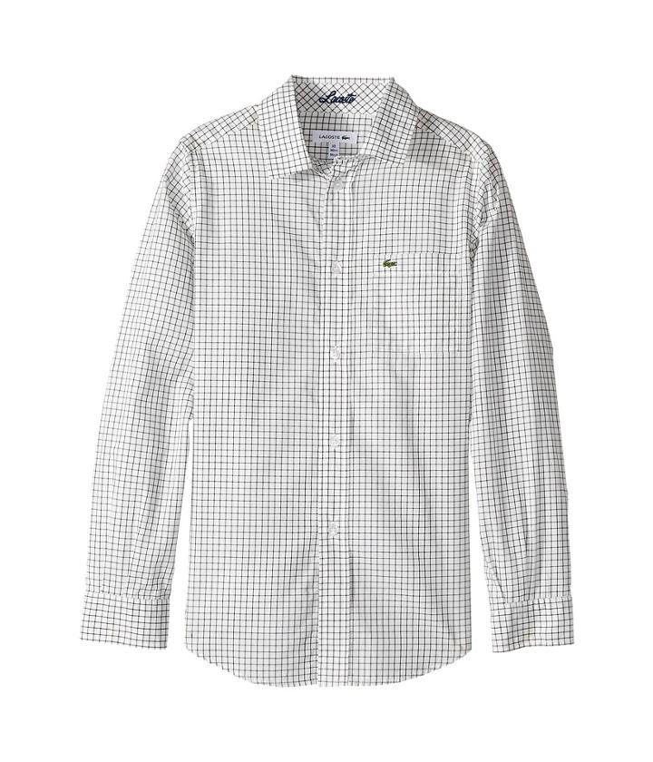 Lacoste Kids - Long Sleeve Poplin Check Shirt