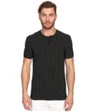 Dolce &amp; Gabbana - Stripes Short Sleeve R-neck T-shirt W/ Buttons