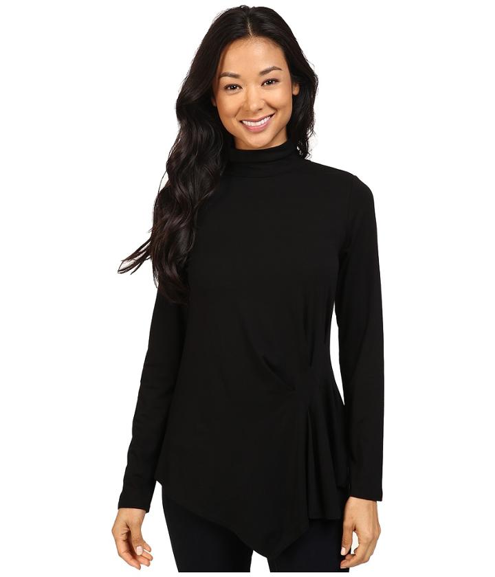 Vince Camuto - Long Sleeve Turtleneck Side Ruched Top