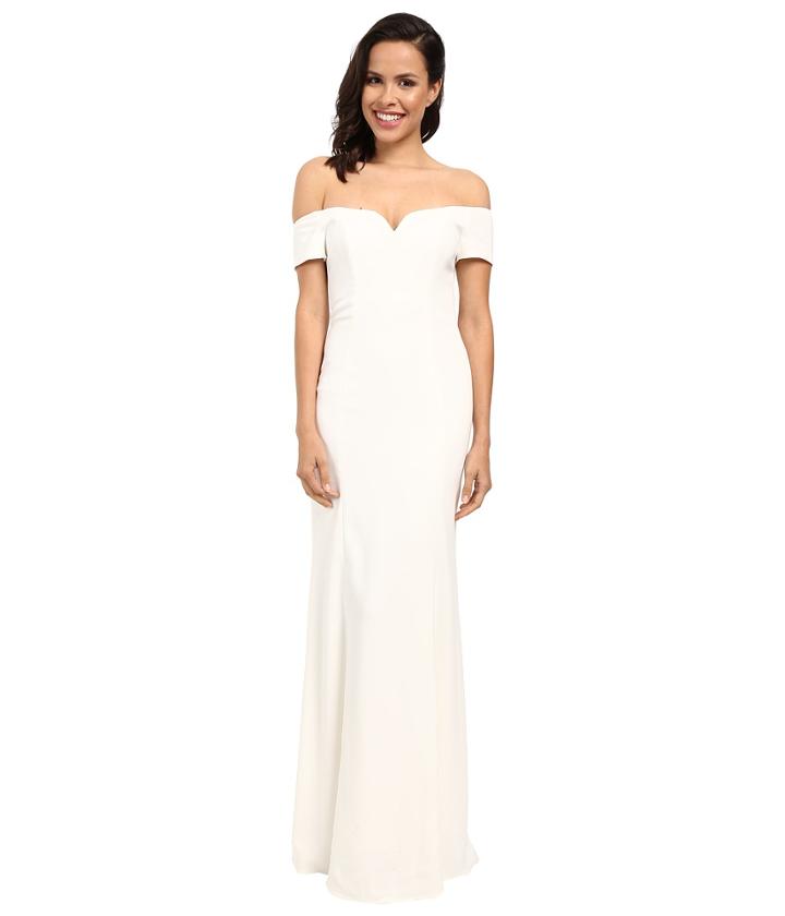 Badgley Mischka - Off Shoulder Short Sleeve Gown