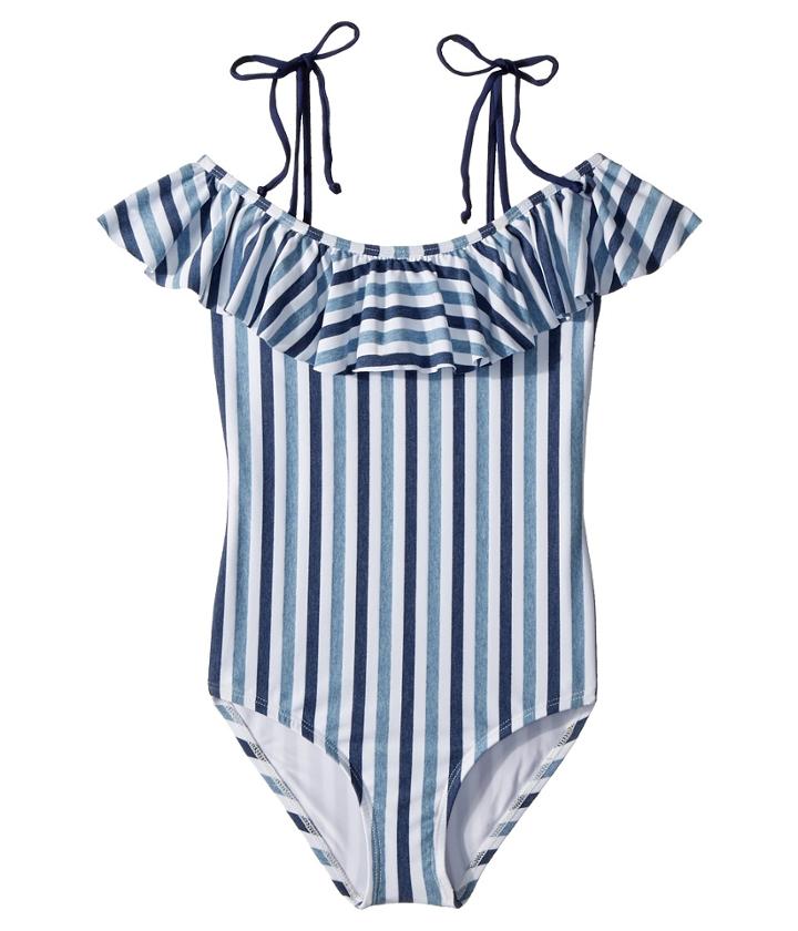 Splendid Littles - Tie-dye Stripe Ruffle One-piece