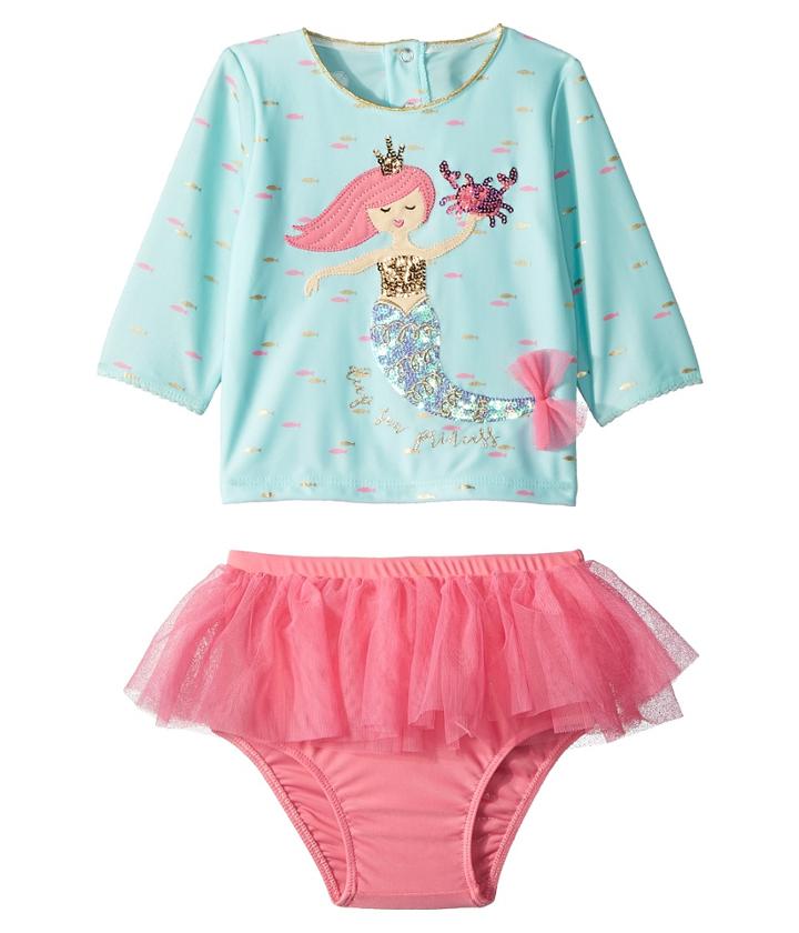 Mud Pie - Mermaid Two-piece Rashguard Swimsuit Set