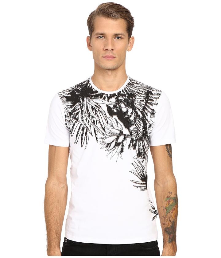 Just Cavalli - Palm Leaf Print Short Sleeve Tee