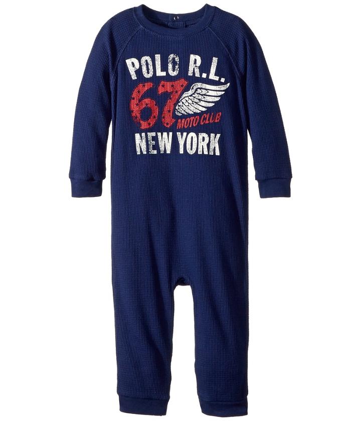 Ralph Lauren Baby - Waffle-knit Graphic Coverall