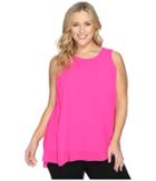 Vince Camuto Specialty Size - Plus Size Sleeveless Blouse With Knit Underlay