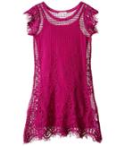 Ella Moss Girl - Short Sleeve Shift Crochet Dress W/ Cami Dress