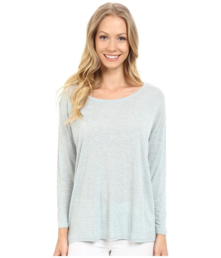 Lilla P - Soft Draped 3/4 Sleeve Boat Neck
