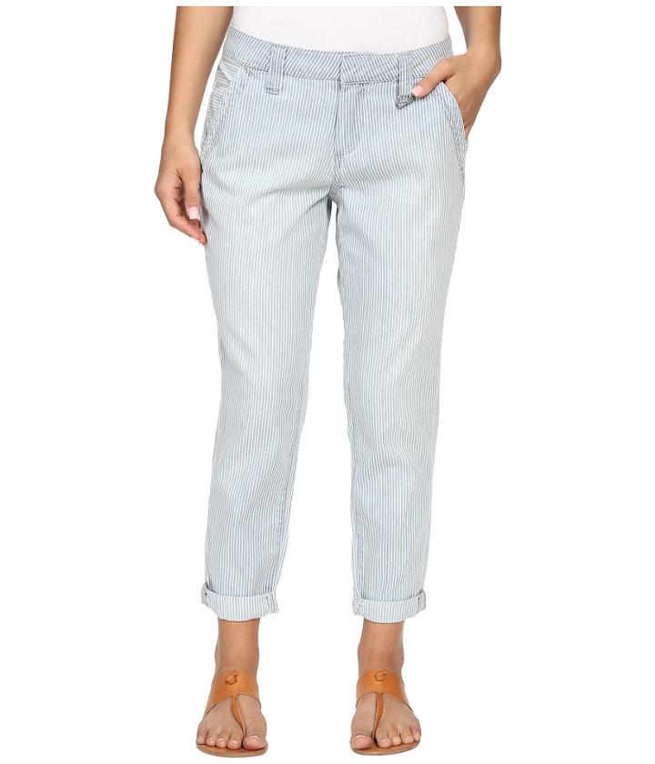 Jag Jeans Petite - Petite Dana Engineer Stripe Boyfriend Chino In Bleach