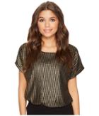 Jack By Bb Dakota - Osirus Metallic Mesh Top