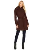 Calvin Klein - Wool Wrap With Oversized Hood And Belt