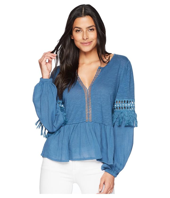 Lucky Brand - Cut Out Peasant Top