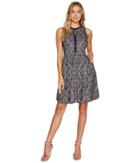 Vince Camuto - Lace Sleeveless Fit Flare Dress W/ Piping