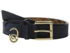 Michael Michael Kors - 32mm Saffiano Stitch Belt With Roller Buckle