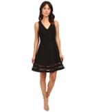 Adelyn Rae - Sleeveless Ponte Knit Fit And Flare Dress