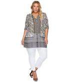 Nic+zoe - Plus Size Mirrored Monkeys Tunic Top