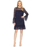 Michael Michael Kors - Long Sleeve Lace Ruffle Dress