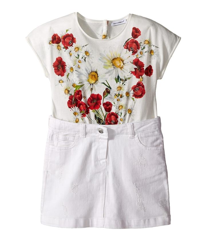 Dolce &amp; Gabbana Kids - Fiori Combo Dress