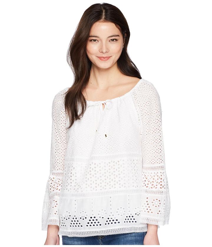 Lauren Ralph Lauren - Petite Eyelet Lace Cotton Top