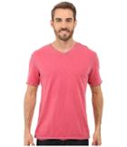 True Grit - Soft Slub Short Sleeve V-neck Tee W/ Contrast Coverstitch