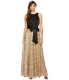 Tahari By Asl - Ballgown With Gold Florette Skirt