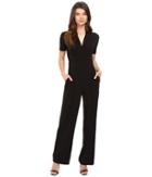 Catherine Catherine Malandrino - Short Sleeve Inverted Pleat Jumpsuit