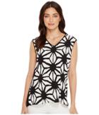 Vince Camuto - Tribal Starlight Mix Media V-neck Top