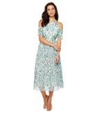 Donna Morgan - Cold Shoulder Flutter Sleeve Midi Dress