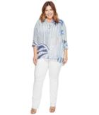 Nic+zoe - Plus Size Palm Lines Top