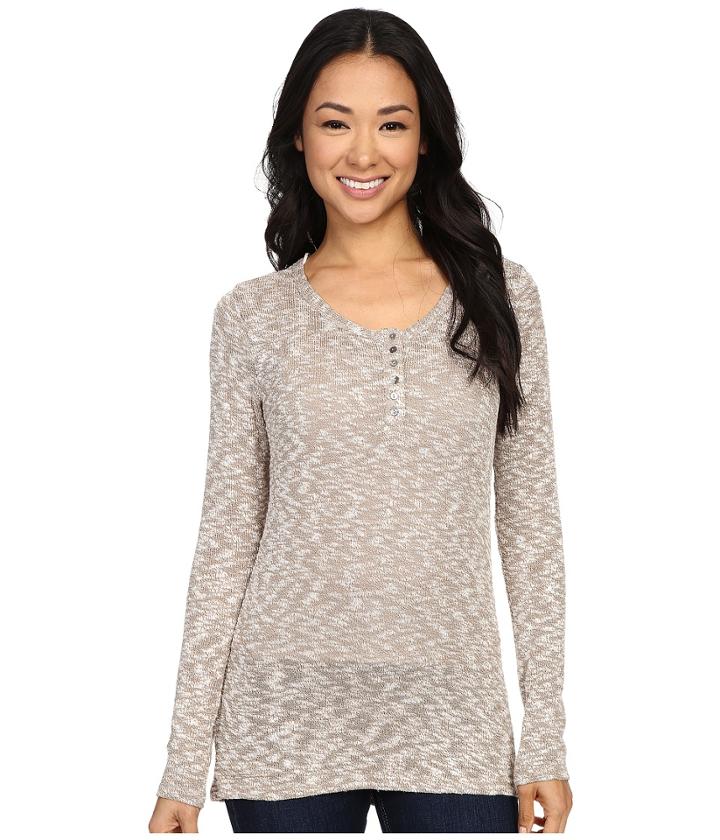 Bobeau - Holly Knit Henley Top