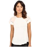 Rebecca Taylor - Knit With Silk Short Sleeve Top