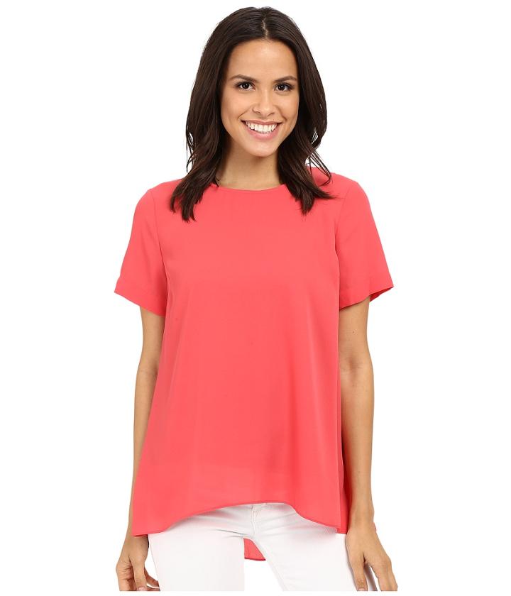 Vince Camuto - Short Sleeve High-low Hem Blouse