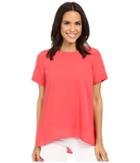 Vince Camuto - Short Sleeve High-low Hem Blouse