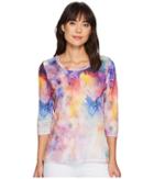 Fdj French Dressing Jeans - Heart To Heart Print Top