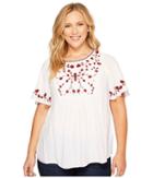 Lucky Brand - Plus Size Hannah Embroidered Top