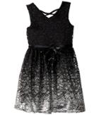 Us Angels - Lace Knit Dress W/ Foil At Bottom