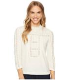 Lucky Brand - Embroidered Mock Neck Top