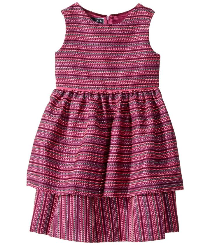 Oscar De La Renta Childrenswear - Tweed Scallop Hem Layer Dress