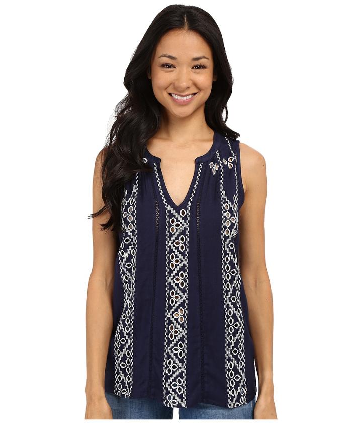 Lucky Brand - Embroidered Tank Top