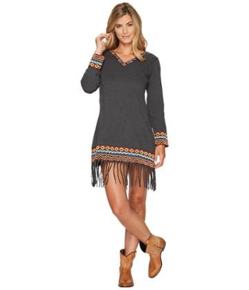 Scully - Galatea Fringe Bottom Embroiderd Dress