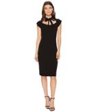 Nicole Miller - Structured Heavy Jersey Neck Tie Dress
