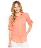 Calvin Klein - Roll Sleeve Button Front