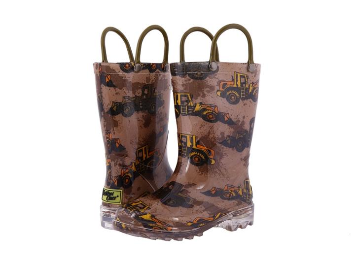 Western Chief Kids - Busy Bulldozer Lighted Rain Boot