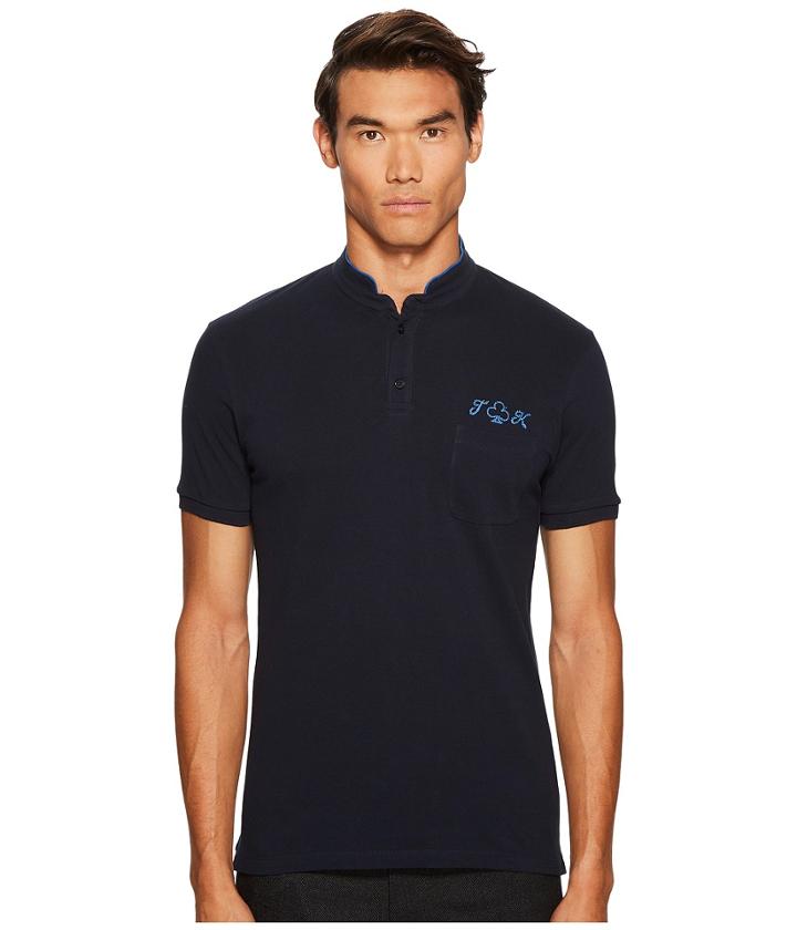 The Kooples - Officer Collar Polo With Embroidery