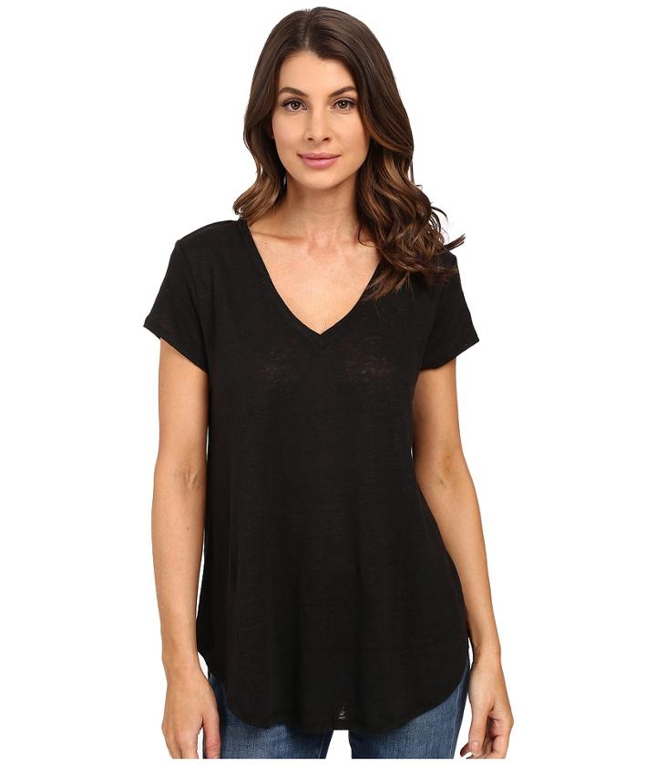 Heather - Linen V-neck Tee