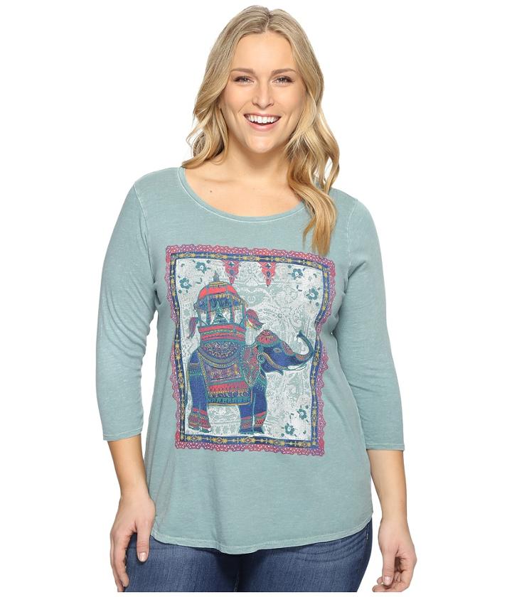 Lucky Brand - Plus Size Elephant Ride Tee