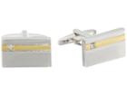 Stacy Adams - Cuff Link Silver With Gold Strip And Diamond
