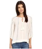 Brigitte Bailey - Maren 3/4 Sleeve Top With Lace Detail