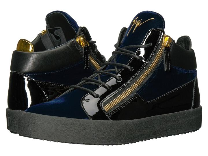 Giuseppe Zanotti - May London Mid Top Velvet Sneaker