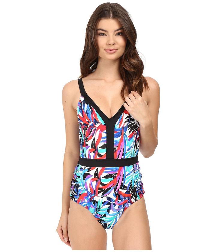 Jantzen - Tropic Nights V-neck One-piece