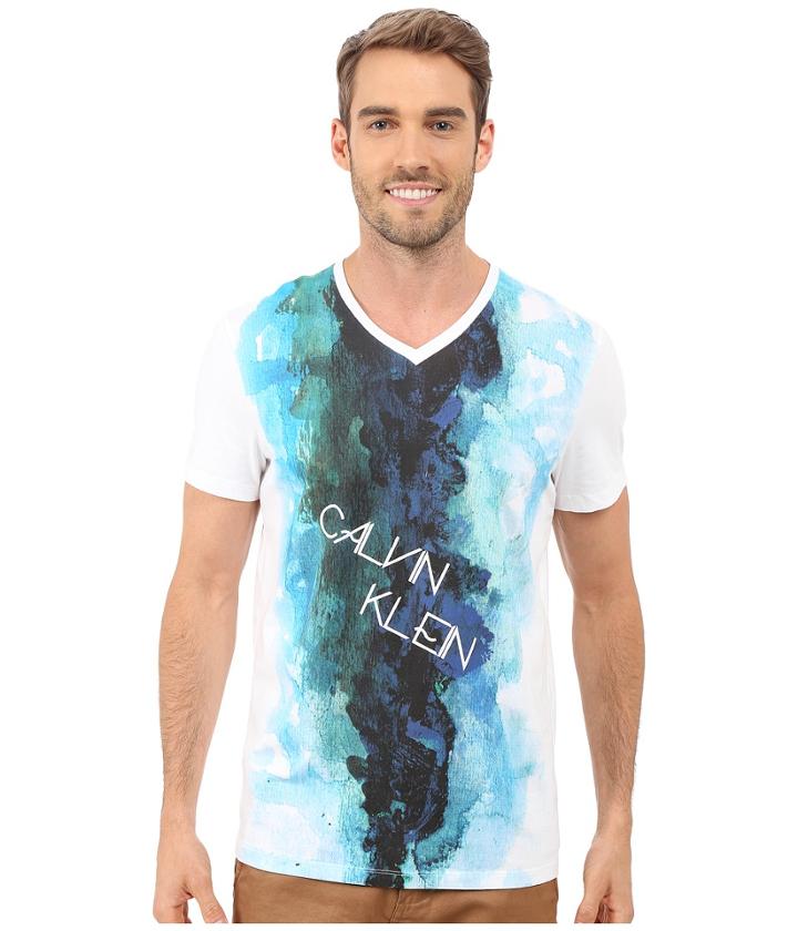 Calvin Klein - Short Sleeve Water Color Printed Tee